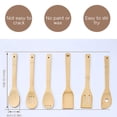 thumbnail image 2 of 6 Pcs Bamboo Cooking Utensil Set  Kitchen Wooden Spoons Spatula Tools, 2 of 8