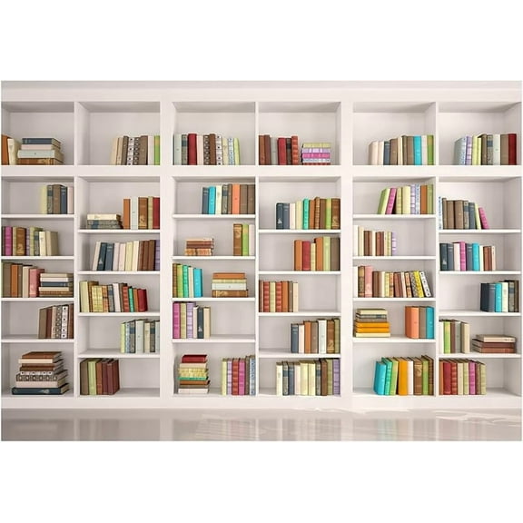 Office Bookshelf Backdrop for Video Conference Backdrop with Window Background Screen for Video ConferencingChildren Taking Photography Studio Background Holiday Party