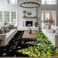 thumbnail image 3 of Large Area Rugs for Living Room Bedroom, Black Christmas Tree 8'x10' Rug Washable Carpet Runner Indoor Outdoor, Xmas Tree Snowflake Winter Holiday Non Slip Floor Mats Rug for Kitchen, Patio, 3 of 8