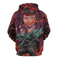 thumbnail image 3 of Demon Slayer Adult Sweater Pullover Hoodie 3D Printed Loose Hooded Long Sleeved Jackets Tops, 3 of 8