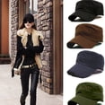 thumbnail image 3 of Walbest Classic Rustic Women Men Flat Cap Baseball Cap Adjustable Plain Sun Visor Military Cap Sun Hat, 3 of 7