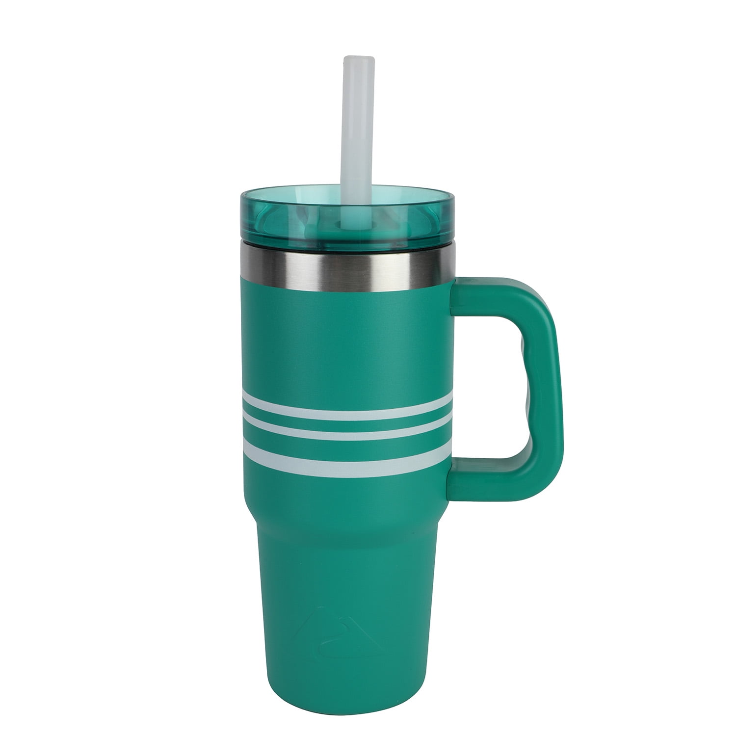 Ozark Trail 18 oz Tumbler with Handle, Stripe Serrano Pepper