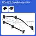 thumbnail image 3 of Divisor de cables de extensión de alimentación SATA a 5 SATA, paquete de 2 unidades YSIUENG, 3 of 7