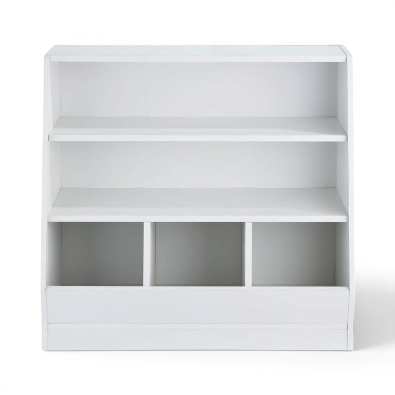 Your Zone Kids Bin Storage and Two Shelf Bookcase, White - Walmart.com