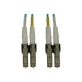 thumbnail image 1 of Eaton Tripp Lite Series 125 (Duplex LC (m) Aqua OM3 1 m 50/ 400G Multimo Switchable Fiber Optic Cable LC-PC M/M), LSZH, (3.3 Ft.) - Câble Réseau - Commutable en LC (M) Commutable - 1 M - Fibre Optique - Duplex - 50 / 125 Microns - OM3 - OFNR - Sans Halogène - Aqua, 1 of 5