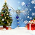 thumbnail image 5 of sea glass angel ornaments,Handmade Sea Glass Angel Ornament, ,Handmade Sea Glass Ornament,Wire Wrapped Ornament,Unique Hanging Beach Decorations with Rope,Blue, 5 of 5