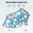 thumbnail image 5 of Gaeub Panda Flying in the Sky Printed Double Sided Reflective Bucket Hat Foldable Sun Hat for Camping Hiking Fishing, 5 of 9