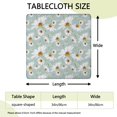 thumbnail image 2 of Light Blue Daisy Flower Pattern Square Fitted Tablecloth with Elastic Edge,Square Table Cover,Washable Elastic Table Cover for Home Kitchen Party Decor 34"x34", 2 of 6