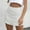 White, variant on DuoJiaJ Ladies Casual Satin Silk High Fanny Pack With Hip Zipper Mini Skirt For Women Skirts For Women Black L