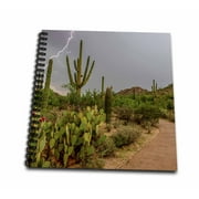 3dRose Arizona, Tucson, Saguaro National Park West, Lightning - Mini Notepad, 4 by 4-inch