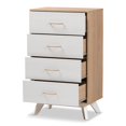 thumbnail image 3 of Baxton Studio Helena 4 Tiroirs Chest dans Natural et Whitewash, 3 of 10