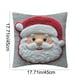 thumbnail image 3 of Fundas de almohada navideñas de 45x45 cm (17,7x17,7 pulgadas), fundas decorativas con tela suave y cremallera oculta para decoración del hogar. Funda de almohada de algodón., 3 of 7