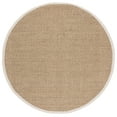 thumbnail image 3 of SAFAVIEH Natural Fiber Arbor Bordered Area Rug, Natural/Ivory, 8' x 8' Round - Coastal Design, Natural & Ivory, Seagrass, Ideal for Entryway, Kitchen, Living Room, Office, 3 of 13