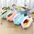 thumbnail image 3 of Silicone Folding Lunch Box Food Grade Fresh-Keeping Box Refrigerator Storage Box Microwave Oven Heating Bowl Bento Box Outdoor Pink 1, 3 of 6