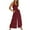 Wine, variant on Brglopf Women's Summer Wide leg Jumpsuits V Neck Smocked Cutout High Waist Adjustable Straps Rompers Jumpsuit with Pockets(Black,S)