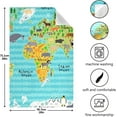 thumbnail image 3 of Kitchen Towels World Map Pattern Cleaning Towel Absorbent Hand Towels Tea Towels for Home Restaurant Dish Clean 28" x 18", 6PCS, 3 of 7