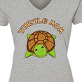 thumbnail image 4 of Inktastic Turtle Mom Women's V-Neck T-Shirt, 4 of 5