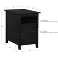 thumbnail image 2 of Powell Bryson Indoor Side Accent Table with Storage and Built-In USB Port, Black, 2 of 12