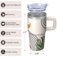 thumbnail image 3 of Double Wall Tumbler 20oz Bohemian Style with Lid & Straw - Stainless Steel Vacuum Insulated Travel Coffee Mug, Leakproof Thermal Cup, 3 of 5