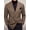 Khaki, variant on Men's Vintage Herringbone Tweed Blazer Slim Fit Double-Breasted Plaid Business Suit Jacket Notched Lapel Casual Sports Coat