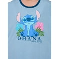 thumbnail image 5 of Womens & Womens Plus Disney Stitch Sleep Shirt Pajamas Blue One Size Ohana, 5 of 8