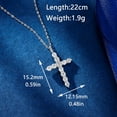 thumbnail image 4 of SFTING 14K Gold Plated Zirconia Silver Cross Faith Pendant Necklace for Women with 925 Silver, 4 of 8