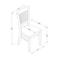 thumbnail image 2 of FurniFact Dining Chairs Set of 2, Espresso Finish, Linen Fabric Seat, Slatted Back, 2 of 5