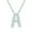 A, variant on K-KED Micro Pave 1.4mm Round Moissanite A-Z Initial Alphabet Necklace Sterling Silver