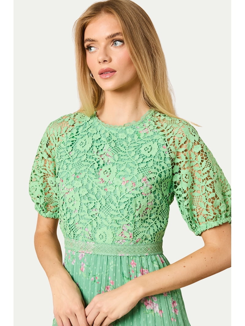 oasis green lace dress Green Oasis Dress & Floral Embroidered Dresses for Women L