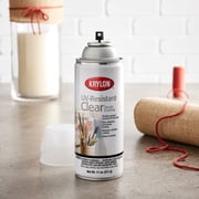 Krylon 11 oz. Clear Matte Spray Cans - UV and Moisture-Resistant Spray Clear Glaze for Wood, Metal, Plastic, Paper, Bisque - Bulk 8 Pack