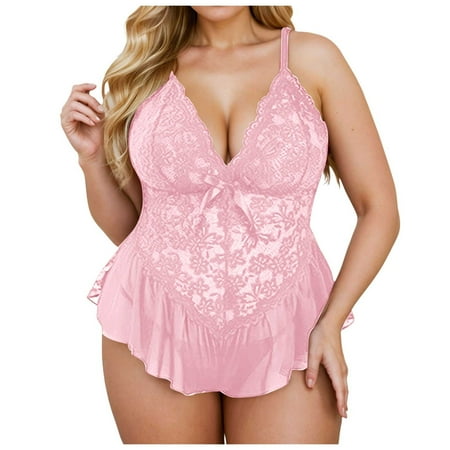 Cute Nightgowns For Women Sexy Dress Light Pink Pajamas For Women Lace Chemise Sleepwear Babydoll Lingerie For Women