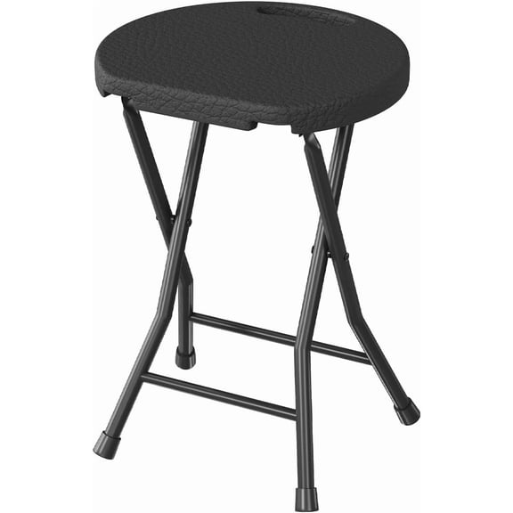 Heavy Duty Folding Stool 600 Lbs Capacity 18 In Portable Stool with Handle for Camping and Outdoor Use
