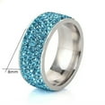 thumbnail image 6 of EOEMY Pink/Blue/Purple Aaa Cz Silver Band 8mm Men Women'S Stainless Steel Ring Sz 6-12, 6 of 6