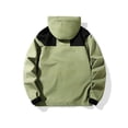 thumbnail image 4 of Aimik Women's Classic Color-Block Hooded Windbreaker Jacket Lightweight Water-Resistant Jacket with Button Front for Spring Fall, 4 of 5