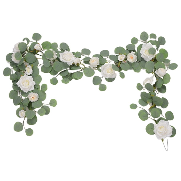 Simulación de enredaderas de hojas-simulación de enredaderas de eucalipto-decoración de la mesa del hogar de la boda Vhermosa