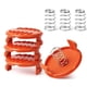 thumbnail image 1 of ER 4 cubiertas de carrete + 4 resortes de repuesto para compatible con Black Decker GH900 LST201 GH600 NST2018 CST2000, cubierta de tapa Weed Eater Wacker Rojo Verde, 1 of 5