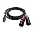 thumbnail image 4 of Cable de audio USB C a 2 XLR, convertidor de 3 pines, cable de guitarra estéreo Plug and Play, cable de micrófono para micrófonos y auriculares. 18 millones, 4 of 10