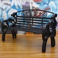 thumbnail image 4 of segolike 1:6 Railway Chatting Doll Park Street Seat Bench Chair Model Scene Black, 4 of 9