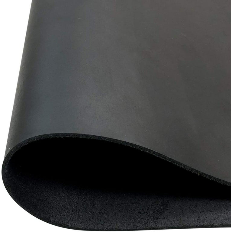 Leather Sheets for Crafts & Arts Full Grain Leather Material Tooling Leather 11''X7.7''(1.5mm) Thick Cowhide Leather Pieces Square,2 Pcs Pack (Black)
