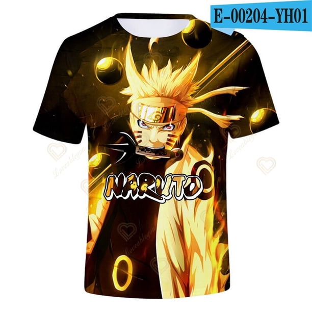 2022 Anime Naruto T Shirt for Men 3D Printed Women's Clothing Summer Cool Short Sleeve Children Tee Shirts Unisex Casual Top140 Gao Jinjia LED