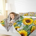 thumbnail image 4 of Homewish Rustic Sunflower Queen Comforter Set,Country Farmhouse Lodge Bedding Sets,Yellow Floral Bedding Comforter Set For Boys Girls,Breathable Home Decor,3 Pieces, 4 of 8