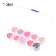 thumbnail image 3 of Bobinas de Hilo Preenrollado Unique Bargains Juego de 10uds con Estuche y Almacenamiento Rosa, 3 of 7
