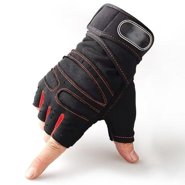 L 1 par de guantes de Fitness de medio dedo, guantes de gimnasio, guantes de levantamiento de pesas para Fitness, entrenamiento de culturismo, ejercicio deportivo, guante de entrenamiento deport