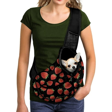 Hgudesign Leopard Animal Print Pet Carrier Sling for Small Dogs s Hands Free Pet Puppy Outdoor Travel Carrier Bag Adjustable Strap Padded Shoulder Sling Travel Tote Bag