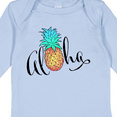thumbnail image 4 of Inktastic Aloha- in cursive with pineapple rainbow colors Boys or Girls Long Sleeve Baby Bodysuit, 4 of 5