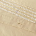 thumbnail image 6 of Chezmoi Collection 3-Piece Cotton Clip Jacquard Duvet Cover Set Queen, Boho Chic Textured Striped Comforter Cover with Button Closure, Pale Orange/White, 6 of 9