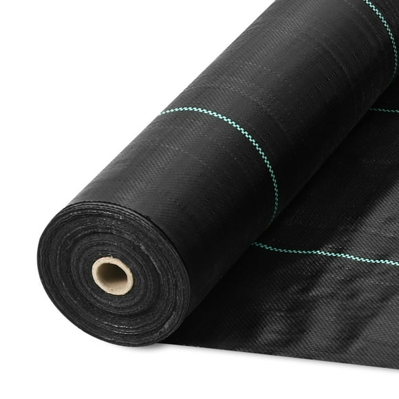 KFFKFF Landscaping Barrier Cloth, 3*300FT Robust Garden Weed Material, Interwoven PP Weed Prevention Cloth, Pathway Material, Geotextile Material for Outdoor Design, Ground Protection
