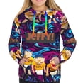 thumbnail image 2 of Lsque Sml Jeffy Pattern Casual Women's Hoodie,Hooded Sweatshirt with Kangaroo Pocket,Pullover Hoodie with Eye-catching Drawstrings-Large, 2 of 8
