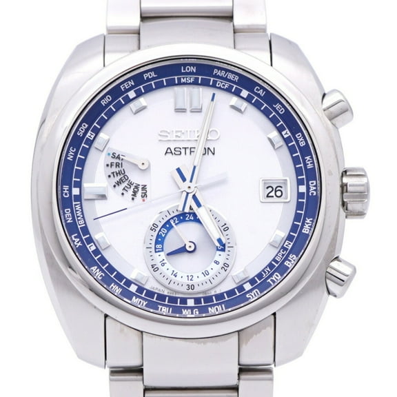 Pre-Owned Seiko Solar Radio Astron Limited Edition GPS SBXY001 / 8B63-0AZ0 Wristwatch Titanium...