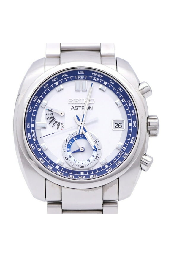 Pre-Owned Seiko Solar Radio Astron Limited Edition GPS SBXY001 / 8B63-0AZ0 Wristwatch Titanium...